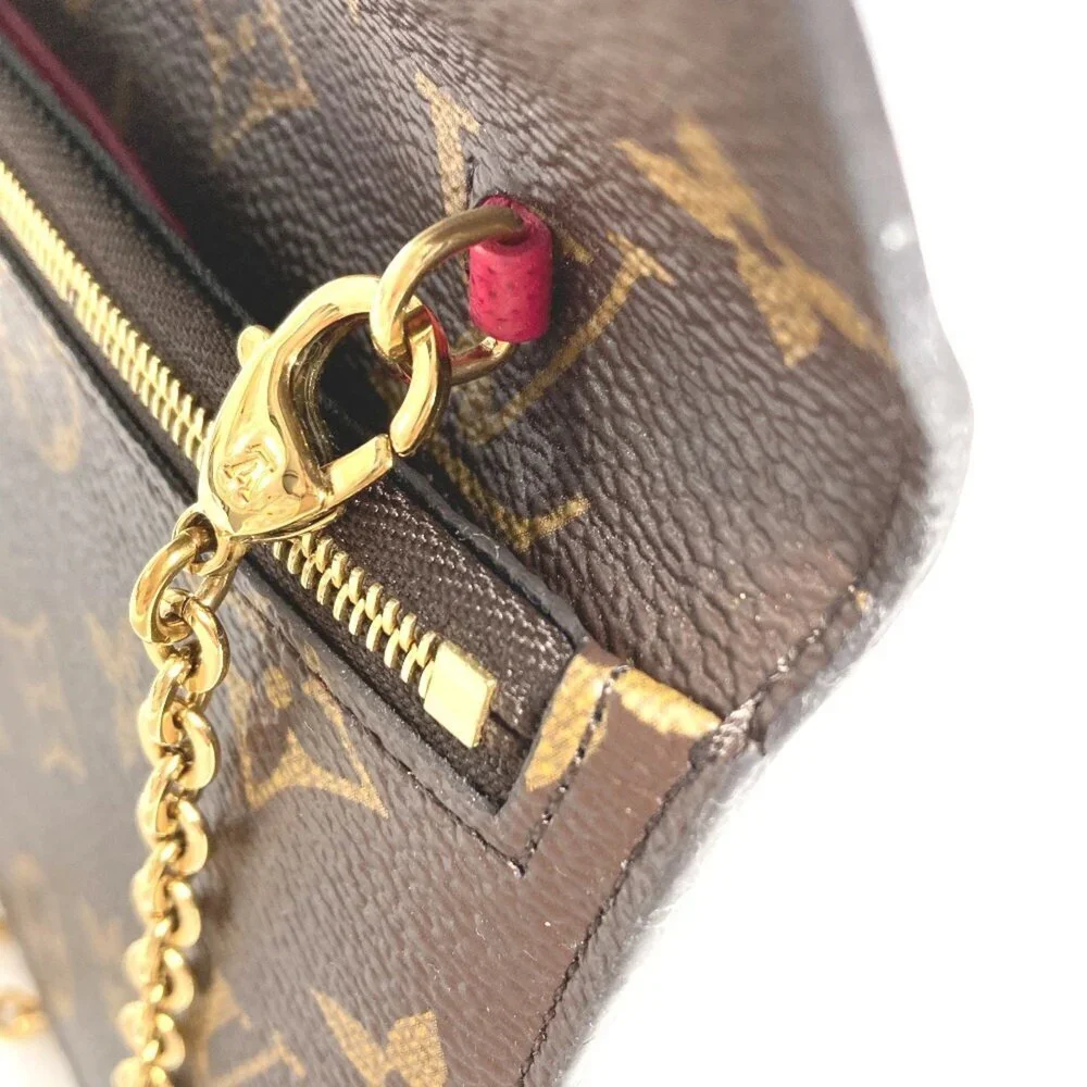 LOUIS VUITTON Brown Monogram Canvas Pochette Shoulder Bag